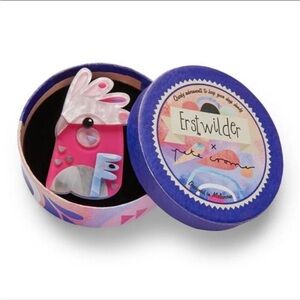 2020 Pete Cromer Erstwilder The Garrulous Galah Pink Bird Acrylic Brooch